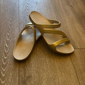 Crocs Kadee II Gold Sandals S 10